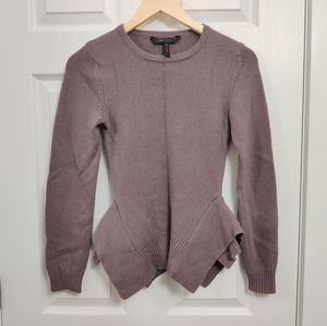 BCBGMaxAzria Loretta Wineberry Peplum Sweater